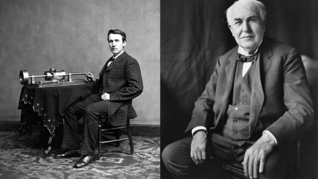 Thomas-Edison-and-phonograph